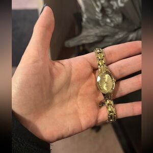 Armitron Now Gold Toned Analog Oval Wrist Watch Bracelet